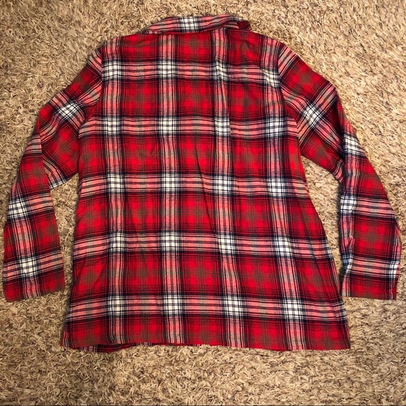 Christmas Holiday Plaid Button Up Pajama Set - Picture 3 of 7